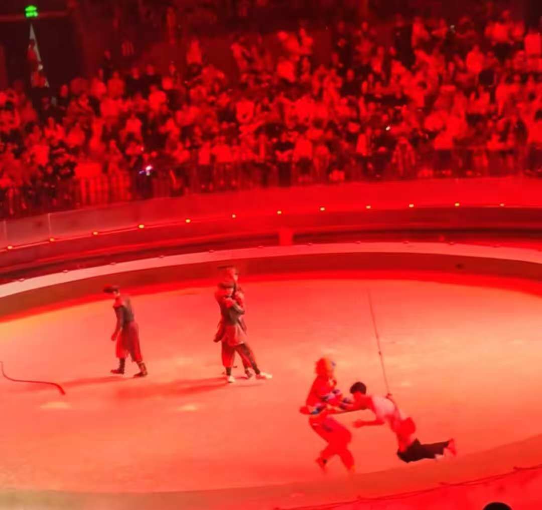 江苏一动物园观众骑马裤子掉落？网友称系演员表演逗乐，网友：这样也很开心，付出很多